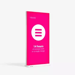 Kaseton reklamowy 100×200 cm z mobilnym zasilaniem i wydrukiem dwustronnym