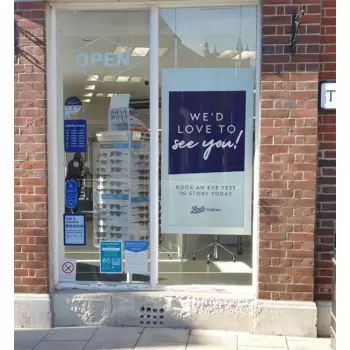 Dwustronny ekran witrynowy, wiszący