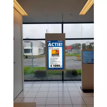 Dwustronny ekran witrynowy, wiszący