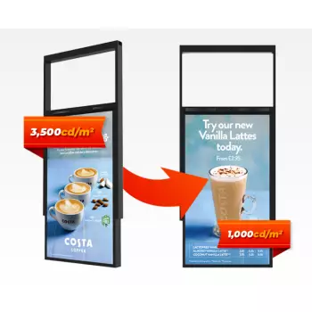 Wiszący dwustronny wyświetlacz