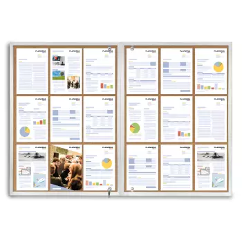 Dwudrzwiowa, korkowa gablota Tendance