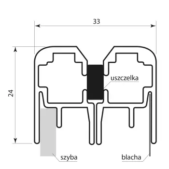 Gablota Tendance z tablicą korkową