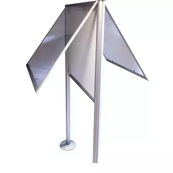 Dwustronna wolnostojąca gablota Reverso