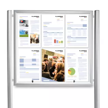 Jednostronna wolnostojąca gablota Reverso