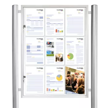 Jednostronna, wolnostojąca gablota Tendance