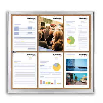 Korkowa gablota Standing z bezpiecznymi narożnikami