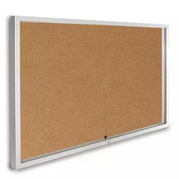 Korkowa gablota Luxe z przesuwanymi drzwiami