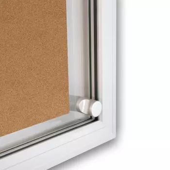 Korkowa gablota Luxe z przesuwanymi drzwiami