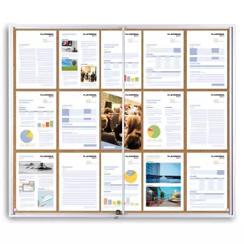 Korkowa gablota Millenium z przesuwanymi drzwiami