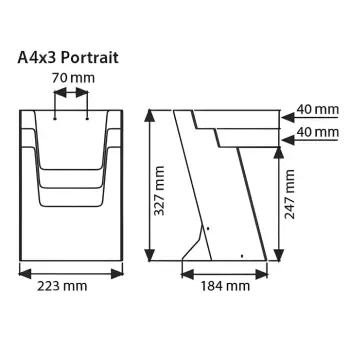 Stojak na ulotki 3xA4
