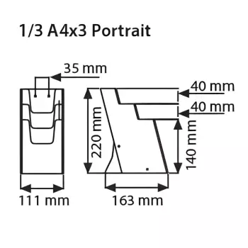 Stojak na ulotki 3xDL