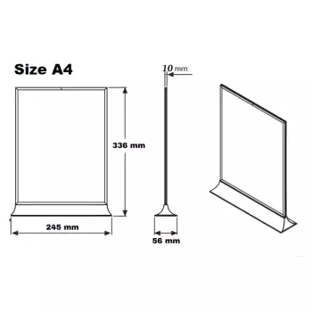 Akrylowy stojak na menu typu litery T