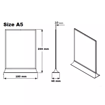 Akrylowy stojak na menu typu litery T