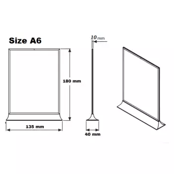 Akrylowy stojak na menu typu litery T