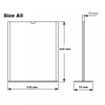 Owalny stojak akrylowy na menu