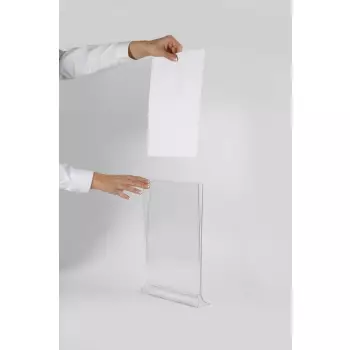 Akrylowy stojak na menu typu litery T