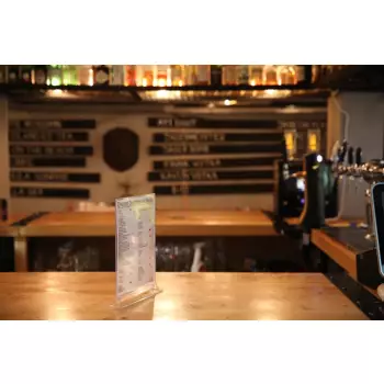 Akrylowy stojak na menu typu litery T