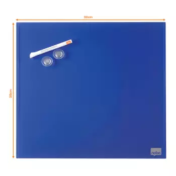 Tablica SZKLANA MAGNETYCZNA 45x45cm NIEBIESKA