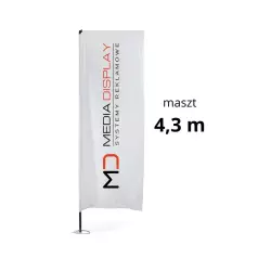 Flaga reklamowa prostokątna 4,3