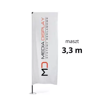 Flaga reklamowa prostokątna 3,3
