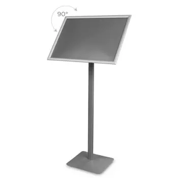 Stojak info/menu Premium srebrny - A2