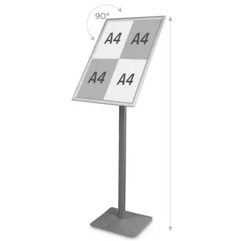 Stojak info/menu Premium srebrny - A2