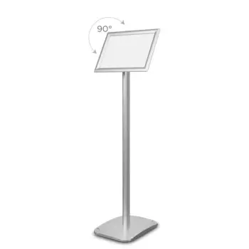 Stojak info/menu Standard srebrny - A4