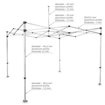Stelaż Aluminiowy Everest 3x6 (w torbie na kółkach)