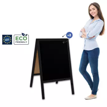 Potykacz drewniany Classic M (60x100 cm) - czarny