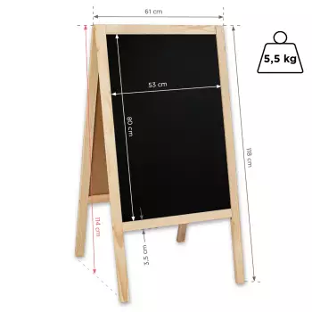 Potykacz drewniany Classic L (61x118 cm) - naturalny