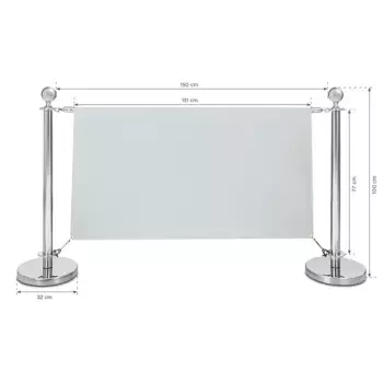 Zestaw słupków Cafeteria - Chrom