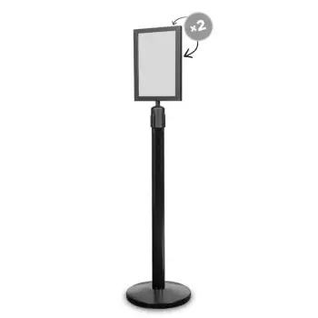 Ramka A4 na słupek - Czarny Mat