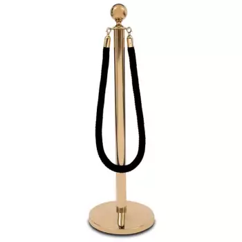 Border pleciony czarny - klamra złota