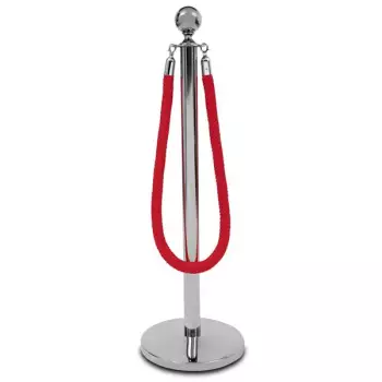 Border pleciony czerwony - klamra chrome