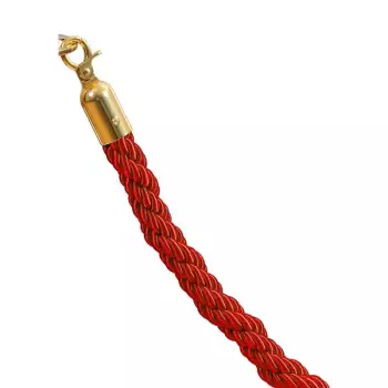 Border pleciony czerwony - klamra złota