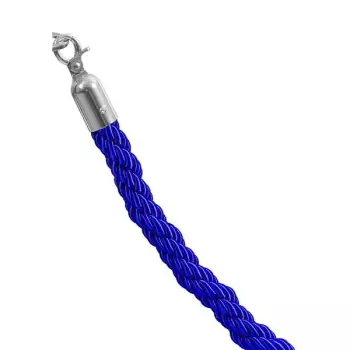 Border pleciony niebieski - klamra chrome