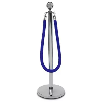 Border pleciony niebieski - klamra chrome