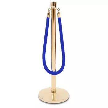 Border pleciony niebieski - klamra złota