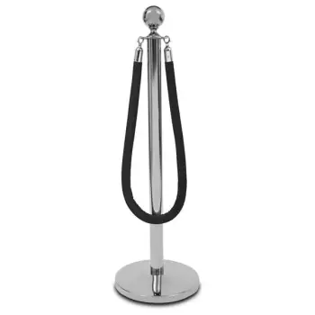 Border welurowy czarny - klamra chrome