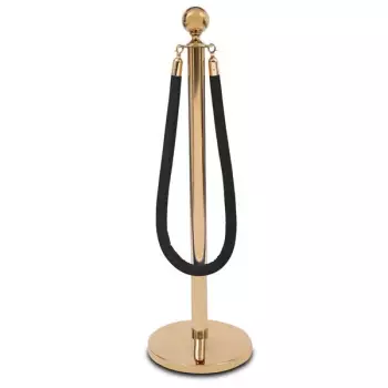 Border welurowy czarny - klamra złota