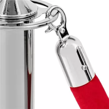 Border welurowy czerwony - klamra chrome