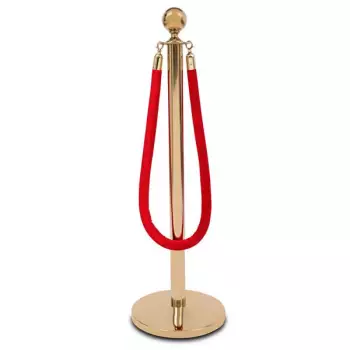 Border welurowy czerwony - klamra złota