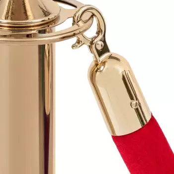 Border welurowy czerwony - klamra złota