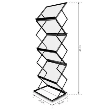 Stojak na ulotki Montana A3 w walizce - czarna