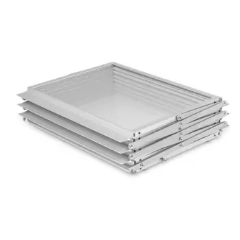 Stojak na ulotki Montana A3 w walizce - srebrny