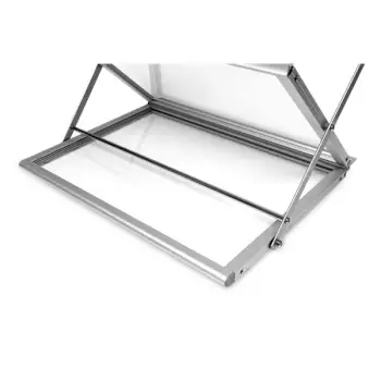 Stojak na ulotki Montana A3 w walizce - srebrny