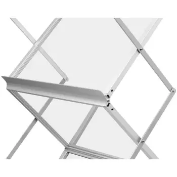 Stojak na ulotki Montana A3 w walizce - srebrny