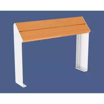 Ławka-podpórka KUB. stalowo-drewniana