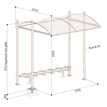 Wiata na rowery DECO