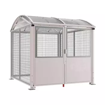 Wiata rowerowa łukowa zamykana